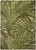 6' X 9' Ivory And Green Palm Leaf Indoor Outdoor Area Rug