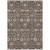 3' X 5' Chocolate Beige And Gray Floral Washable Indoor Outdoor Area Rug