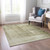 5' X 8' Taupe Beige And Chocolate Abstract Washable Indoor Outdoor Area Rug