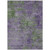 5' X 8' Purple And Green Abstract Washable Indoor Outdoor Area Rug