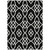 3' X 5' Black And Ivory Trellis Washable Indoor Outdoor Area Rug