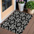3' X 5' Black And Ivory Trellis Washable Indoor Outdoor Area Rug
