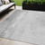 5' X 8' Gray And Ivory Abstract Washable Indoor Outdoor Area Rug - Gray, Ivory