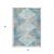 5' X 8' Teal Blue And Beige Geometric Washable Indoor Outdoor Area Rug - 880016528343