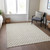 3' X 5' Beige And Ivory Floral Washable Indoor Outdoor Area Rug