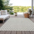 3' X 5' Beige And Ivory Floral Washable Indoor Outdoor Area Rug
