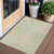 3' X 5' Artichoke Green And Brown Geometric Washable Indoor Outdoor Area Rug