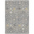 3' X 5' Gray Gold And Ivory Oriental Washable Indoor Outdoor Area Rug
