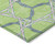 5' X 8' Lime Green And Blue Geometric Washable Indoor Outdoor Area Rug