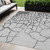 5' X 8' Gray And Charcoal Abstract Washable Indoor Outdoor Area Rug Transitional Style - Gray, Charcoal Color