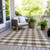 5' X 8' Brown And Beige Plaid Washable Indoor Outdoor Area Rug - Brown, Beige