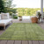 3' X 5' Fern Green And Artichoke Green Patchwork Washable Indoor Outdoor Area Rug