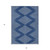 5' X 8' Navy Blue And Ivory Geometric Washable Indoor Outdoor Area Rug Transitional Style - Navy Blue, Ivory Color