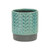 6" Turquoise Geometric Ceramic Indoor Outdoor Round Pot Planter