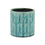 6" Turquoise Geometric Ceramic Indoor Outdoor Round Pot Planter