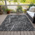 3' X 5' Charcoal Ivory And Gray Abstract Washable Indoor Outdoor Area Rug
