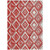 3' X 5' Red And Ivory Geometric Washable Indoor Outdoor Area Rug Transitional Style - Red, Ivory Color
