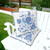 Set of Two 16" X 16" Blue and White Botanical Indoor Outdoor Throw Pillow - 606114848486