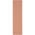 6' Coral And Ivory Geometric Indoor Outdoor Area Rug