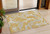 3' X 5' Gold Gray And Ivory Abstract Washable Indoor Outdoor Area Rug