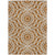 5' X 8' Orange Copper And Beige Floral Medallion Washable Indoor Outdoor Area Rug