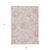 3' X 5' Pink Blush And Artichoke Green Floral Washable Indoor Outdoor Area Rug