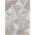 3' X 5' Blush Ivory And Gray Geometric Washable Indoor Outdoor Area Rug