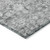 3' X 5' Silver Gray And Pewter Oriental Washable Indoor Outdoor Area Rug