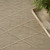 8' Natural And Light Brown Round Geometric Indoor Outdoor Area Rug