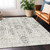 3' X 5' Ivory And Brown Floral Washable Indoor Outdoor Area Rug