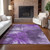 3' X 5' Purple Lilac And Eggplant Abstract Washable Indoor Outdoor Area Rug
