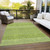 5' X 8' Lime Green And Ivory Chevron Washable Indoor Outdoor Area Rug