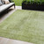 5' X 8' Sage And Green Abstract Washable Indoor Outdoor Area Rug