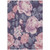5' X 8' Pink And Mauve Floral Washable Indoor Outdoor Area Rug - Pink, Gray