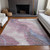 3' X 5' Mauve And Pink Abstract Washable Indoor Outdoor Area Rug