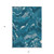 3' X 5' Navy Blue And Teal Blue Abstract Washable Indoor Outdoor Area Rug