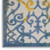 6' X 9' Ivory Blue And Yellow Trellis Indoor Outdoor Area Rug