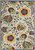 5' X 8' Ivory Green Red And Yellow Floral Indoor Outdoor Area Rug