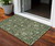 3' X 5' Green Tan And Gray Floral Washable Indoor Outdoor Area Rug