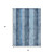 3' X 5' Blue And Gray Striped Washable Indoor Outdoor Area Rug - Blue, Gray