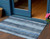 3' X 5' Blue And Gray Striped Washable Indoor Outdoor Area Rug - Blue, Gray