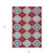 3' X 5' Red And Navy Blue Floral Washable Indoor Outdoor Area Rug