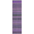 8' Runner Purple Striped Washable Non Skid Indoor Outdoor Runner Rug