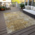 5' X 8' Beige Taupe And Ivory Abstract Washable Indoor Outdoor Area Rug
