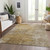 5' X 8' Beige Taupe And Ivory Abstract Washable Indoor Outdoor Area Rug