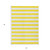 5' X 8' Yellow and White Striped Washable Indoor Outdoor Area Rug