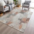 5' X 8' Rust And Ivory Abstract Washable Indoor Outdoor Area Rug