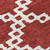 5' X 8' Brick Red And Ivory Geometric Washable Indoor Outdoor Area Rug