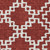 5' X 8' Brick Red And Ivory Geometric Washable Indoor Outdoor Area Rug