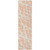 8' Runner Peach and Ivory Abstract Washable Non Skid Indoor Outdoor Runner Rug